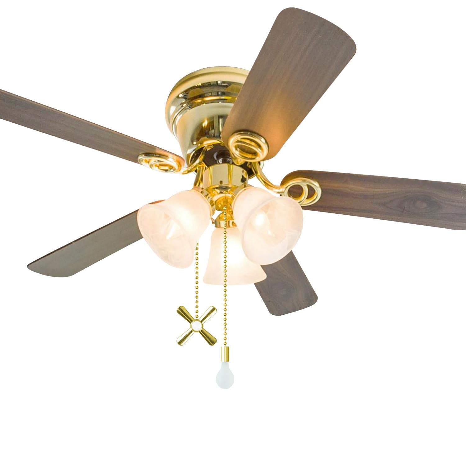 SHIFANQI Fan Pull Chain 2 Pack 3D Gold