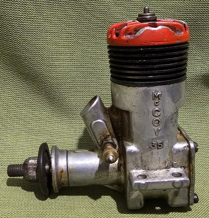 McCoy 35 Red Head Stunt Model Airplane Engine, Vintage 1950's