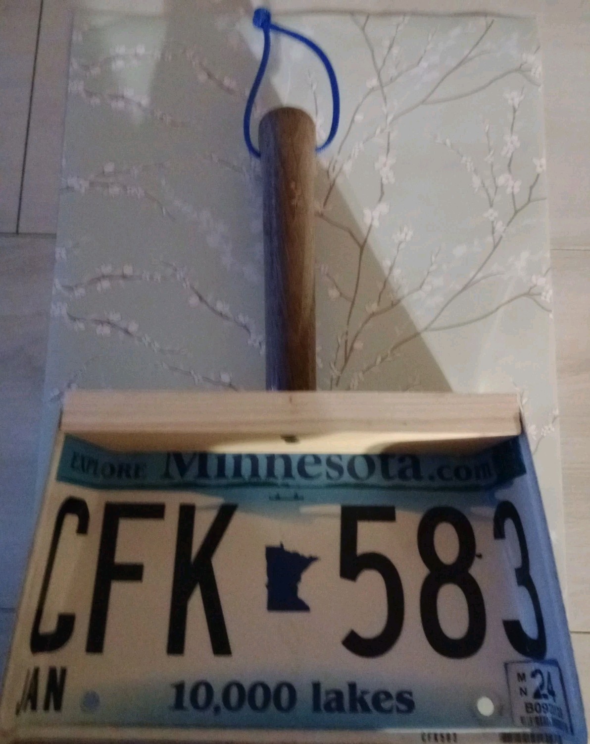License Plate Dustpan Handmade Craft Hammer Handle New
