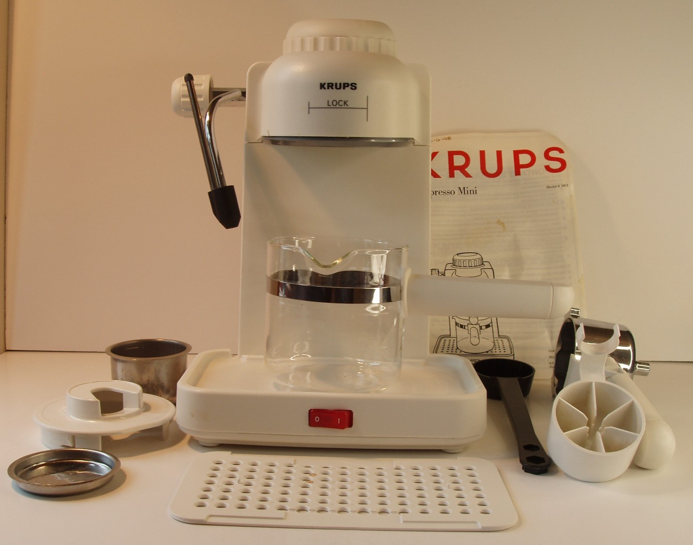 Vintage Krups Espresso Mini Model #963 w/ All Accessories & Instruction Booklet