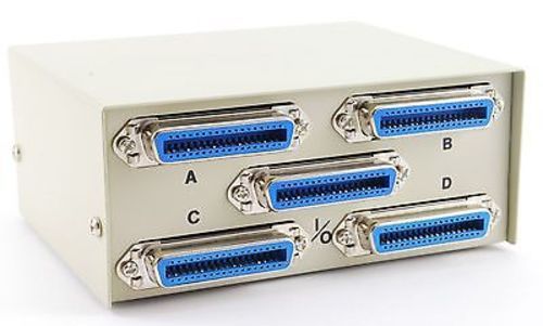 4-Way Centronics 36 (CN36) Female Manual Data Switch Box, CablesOnline SB-007