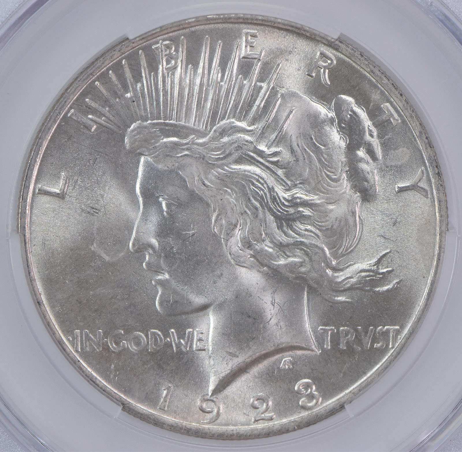 1923 Peace Silver Dollar MS64 CAC CACg