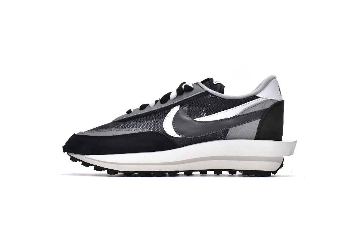Men’s Running Shoes sacai x Nike LDWaffle 'Black'-White Grey📣