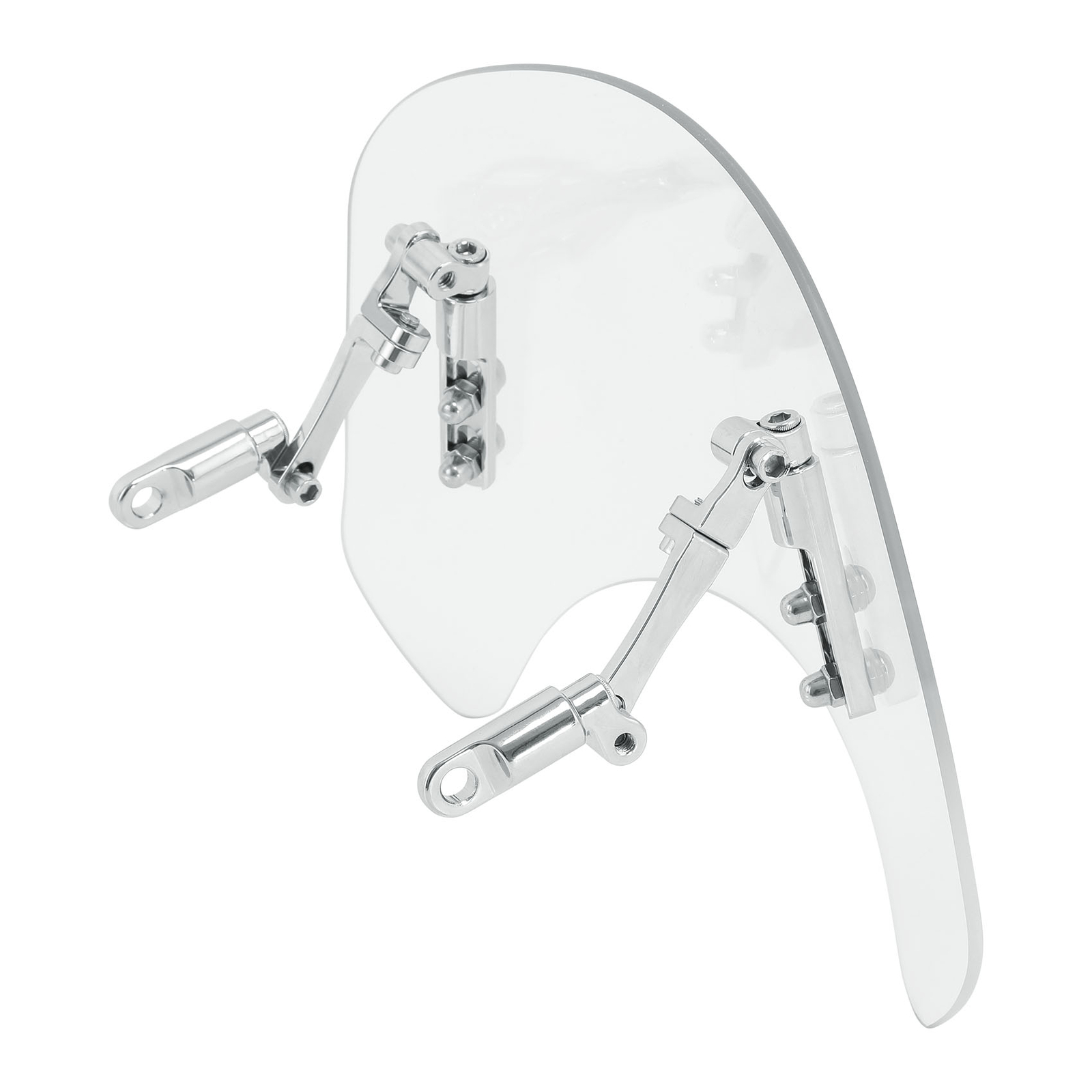 Universal Motorcycle Windshield Windscreen Clear Fit For 5''-7'' Round Headlight