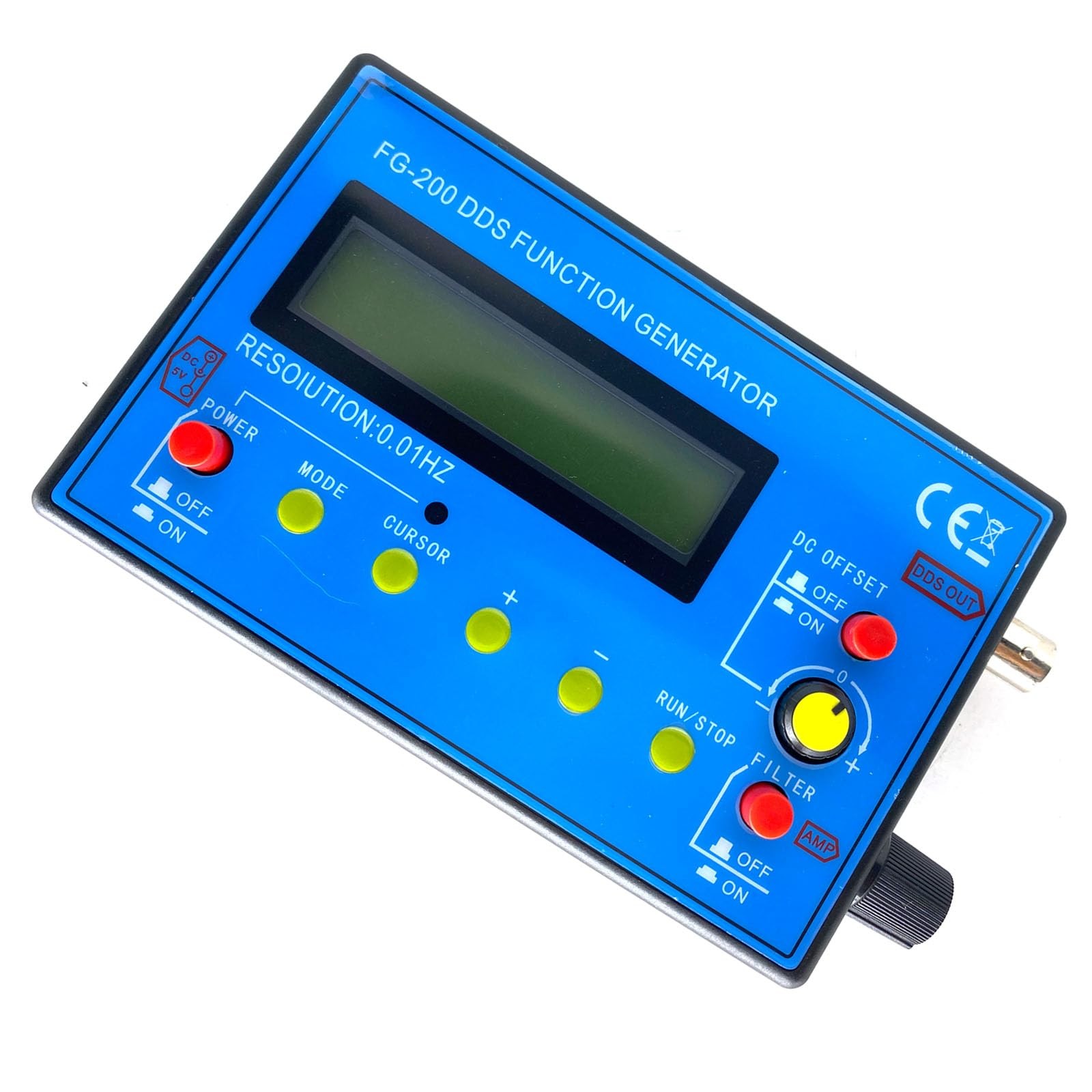 FG200 DDS Function Signal Generator 0.01Hz 500Khz Frequency Counter Signal So...