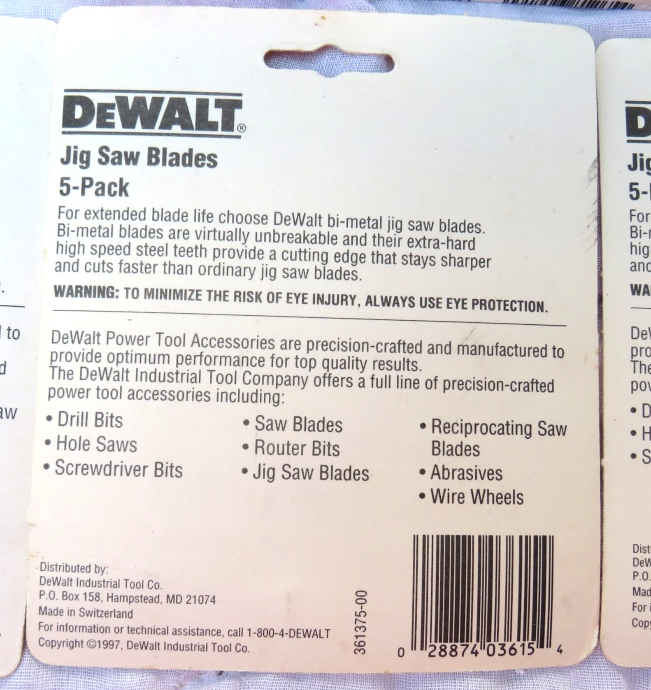 Vintage DeWalt Jig Saw Blades 18 & 24 & 32 TPI 3 Sealed Packages of 5 & 12 Shims
