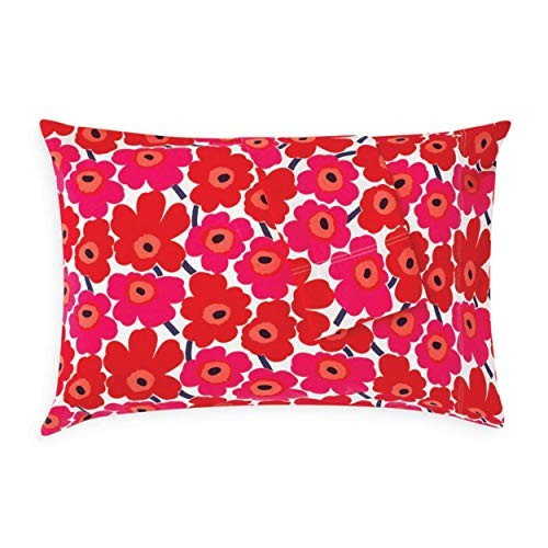 - Pillowcase Set, 100% Soft Cotton Percale Bedding with a Mini Unikko Red