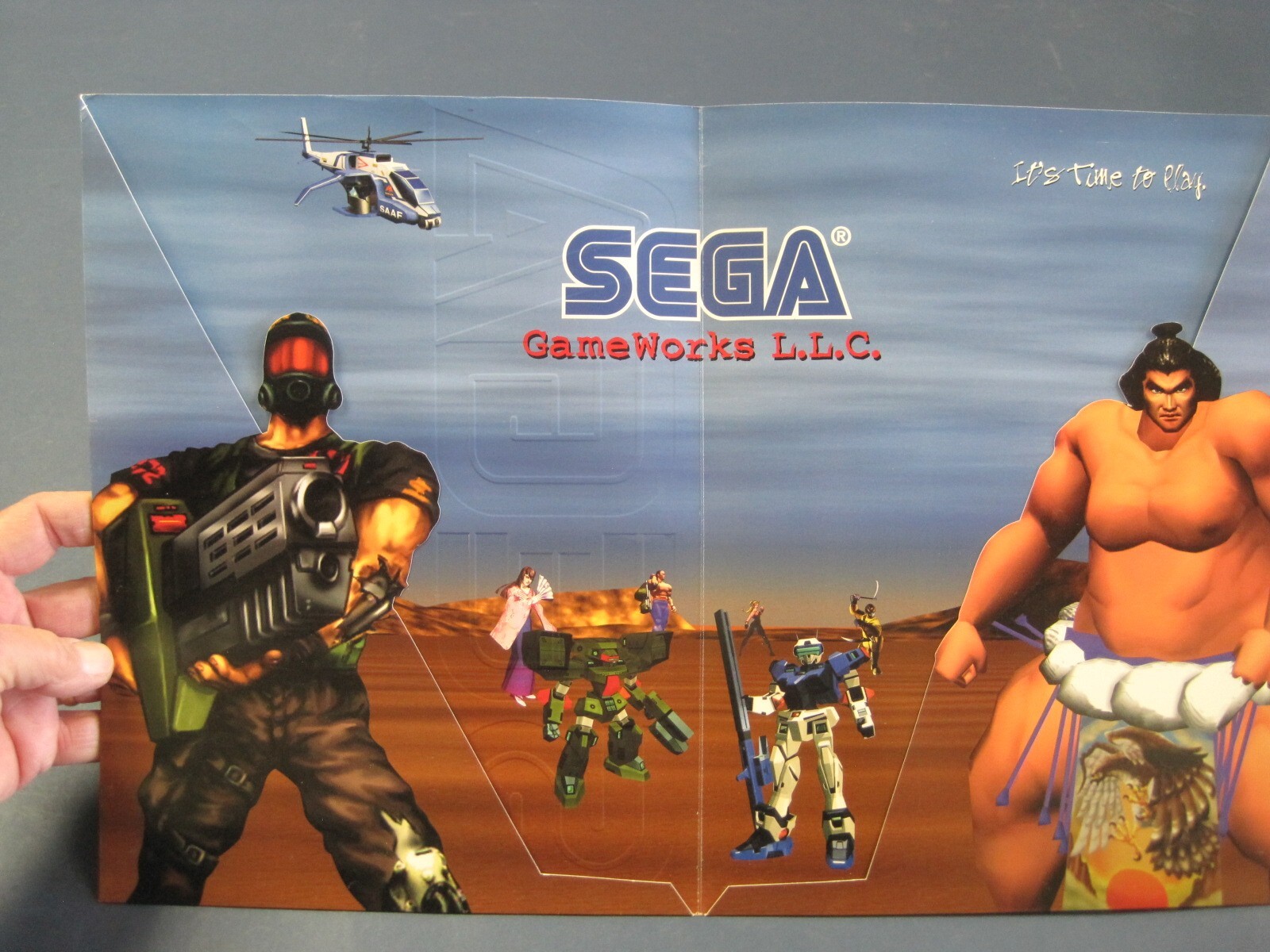 Vintage SEGA Gameworks LLC Folder Portfolio XLNT Condition