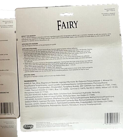 MEGA Lot 8 Glitter Eye Lash Makeup Kit Halloween Costume Fairy Tattoo