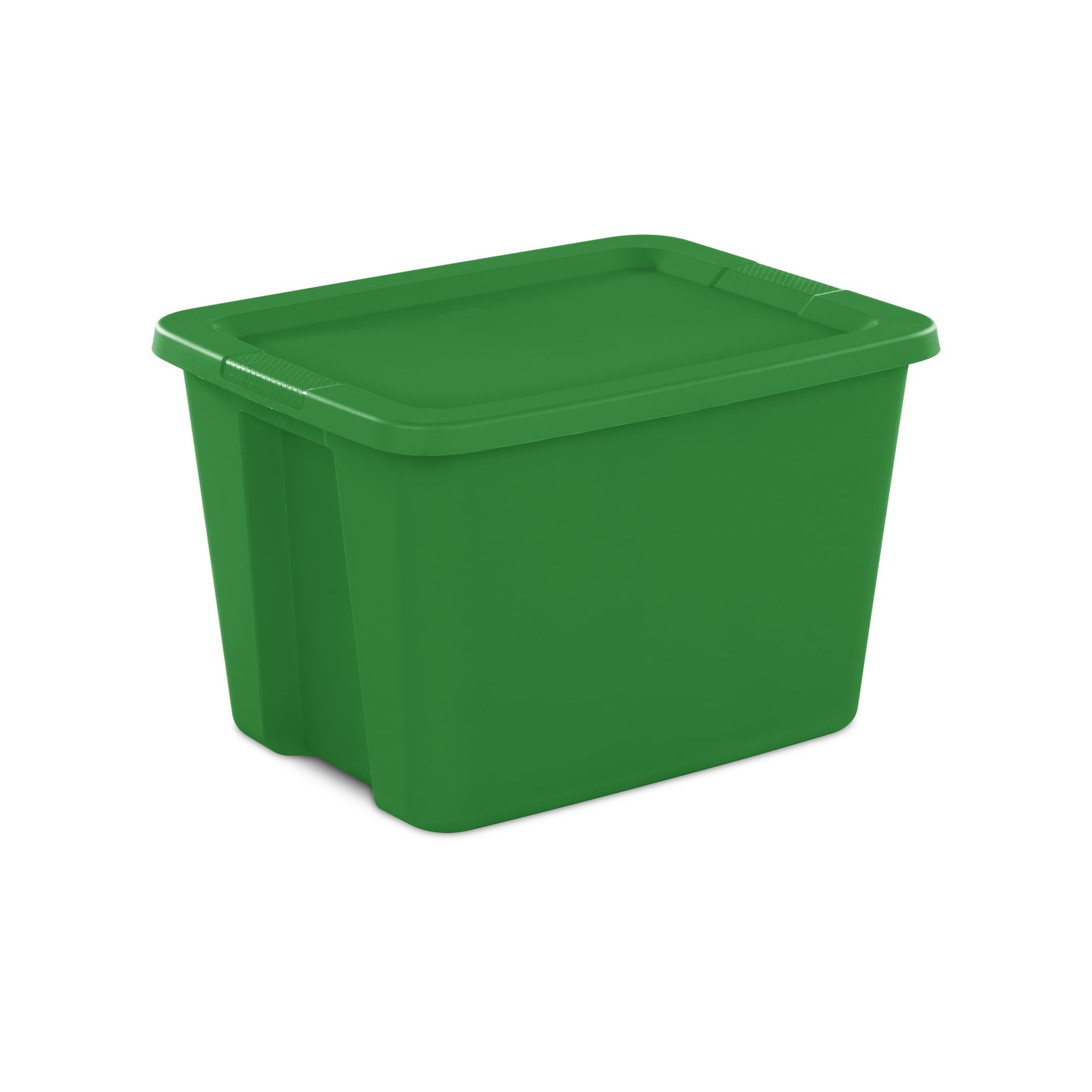 Sterilite Large Storage Bin, 18 Gallon Plastic Storage Container Green 8 Pack