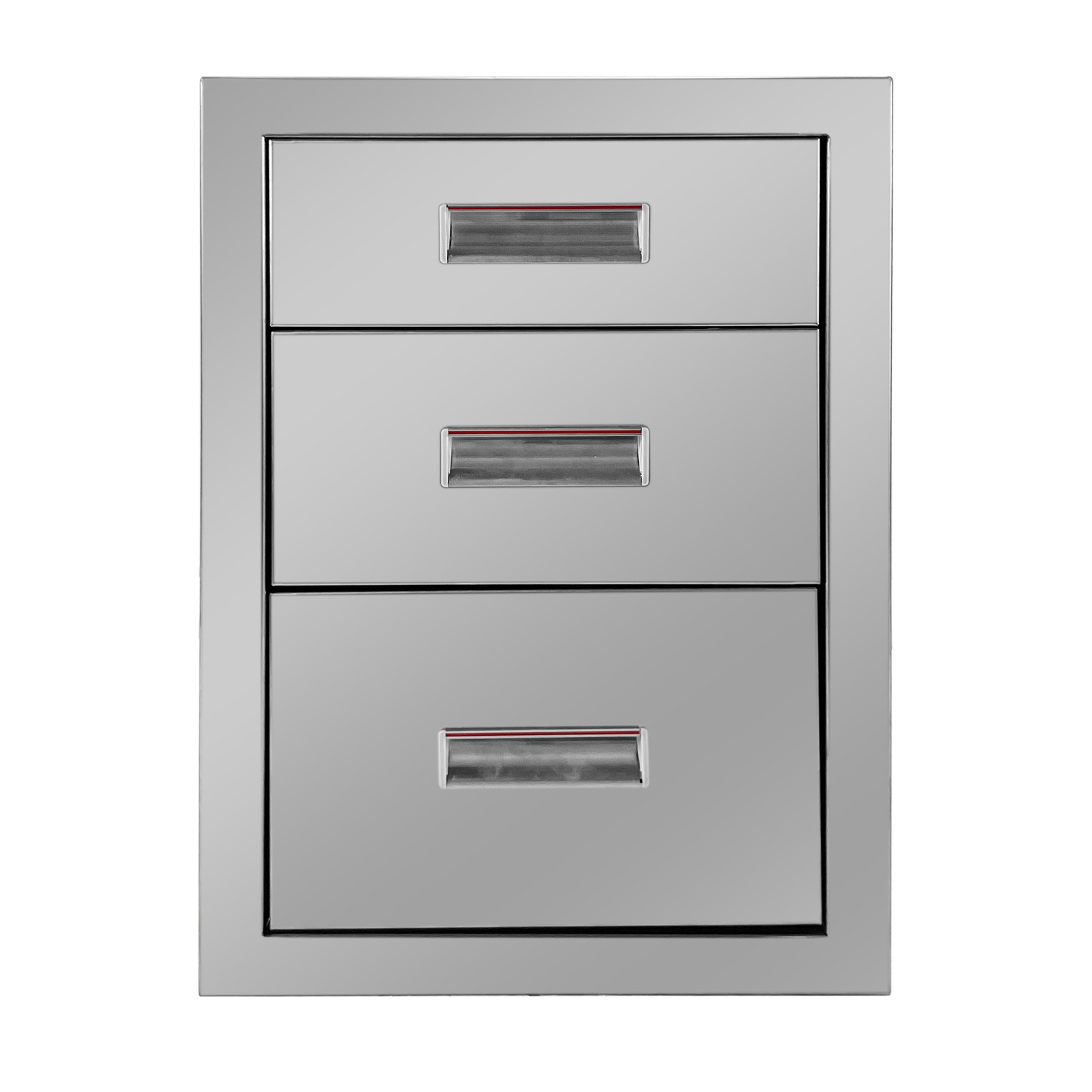 Outdoor Kitchen 14W x 20.3H x 23D Inch Stainless Steel Drawer Flush Mount Triple
