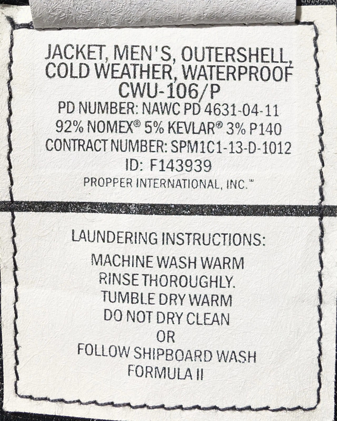 USGI PROPPER CWU-106/P Nomex Waterproof Jacket Outershell Green - Medium