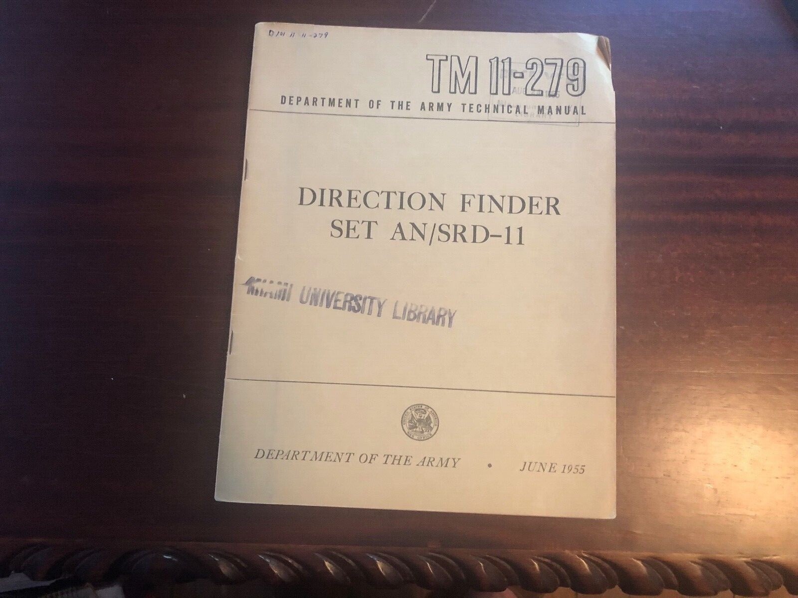 TM 11-279 Direction Finder Set AN/SRD-11 June 1955 Army Technical Manual