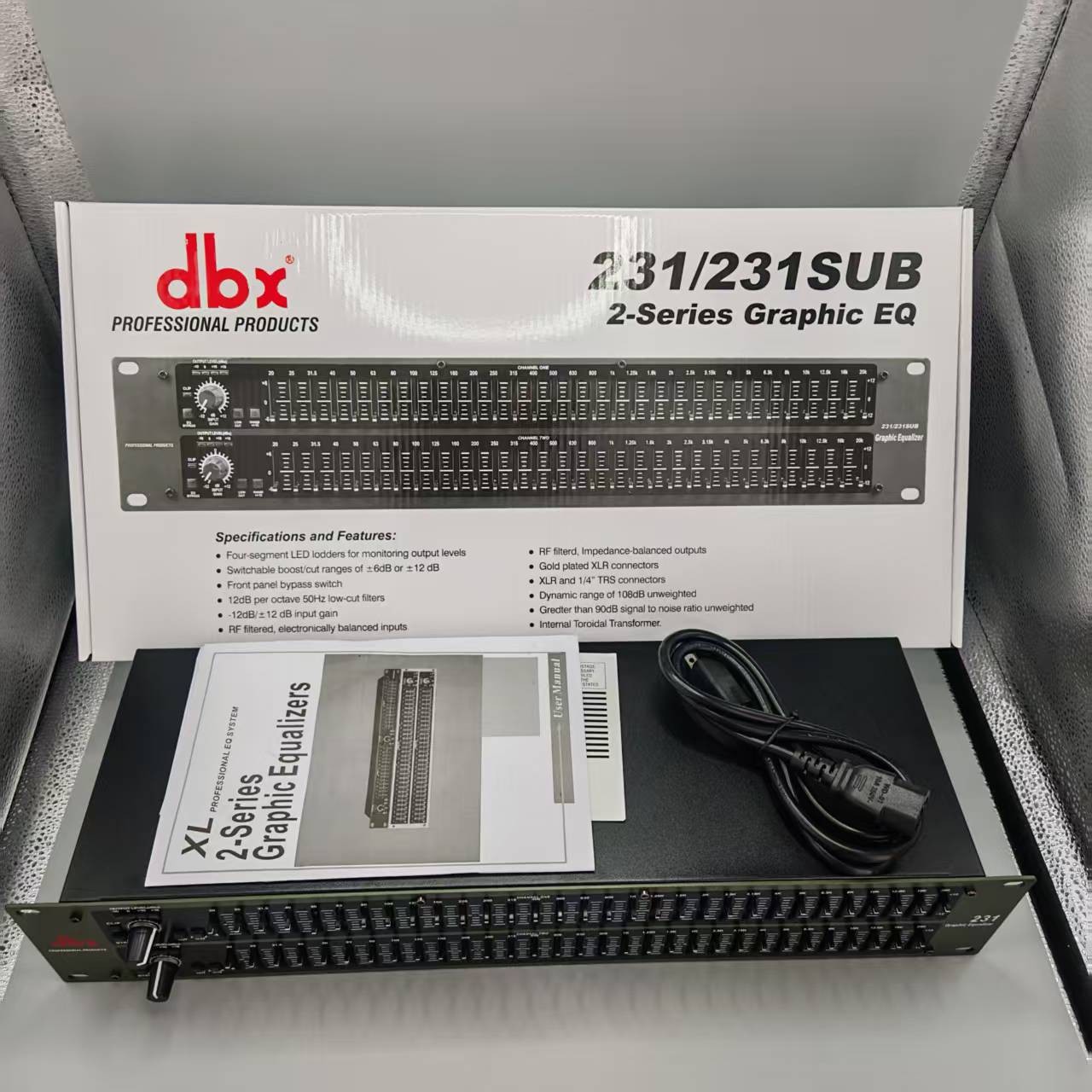 DBX 231/231SUB/231S Dual 31 Band Graphic Equalizer Pro Audio Rack Mount EQ w/ US
