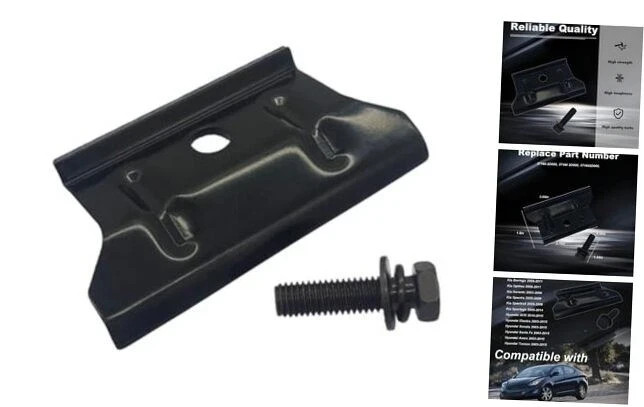 Car Battery Hold Down Bracket, Metal, Floor Mount, Black, Compatible with Kia
