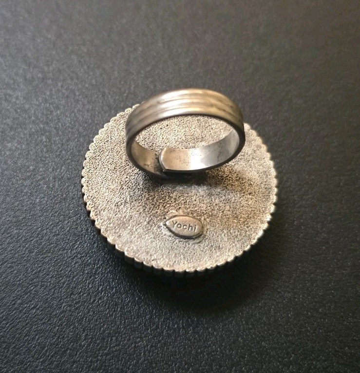 Yochi New York Silver Plate Dome Ring