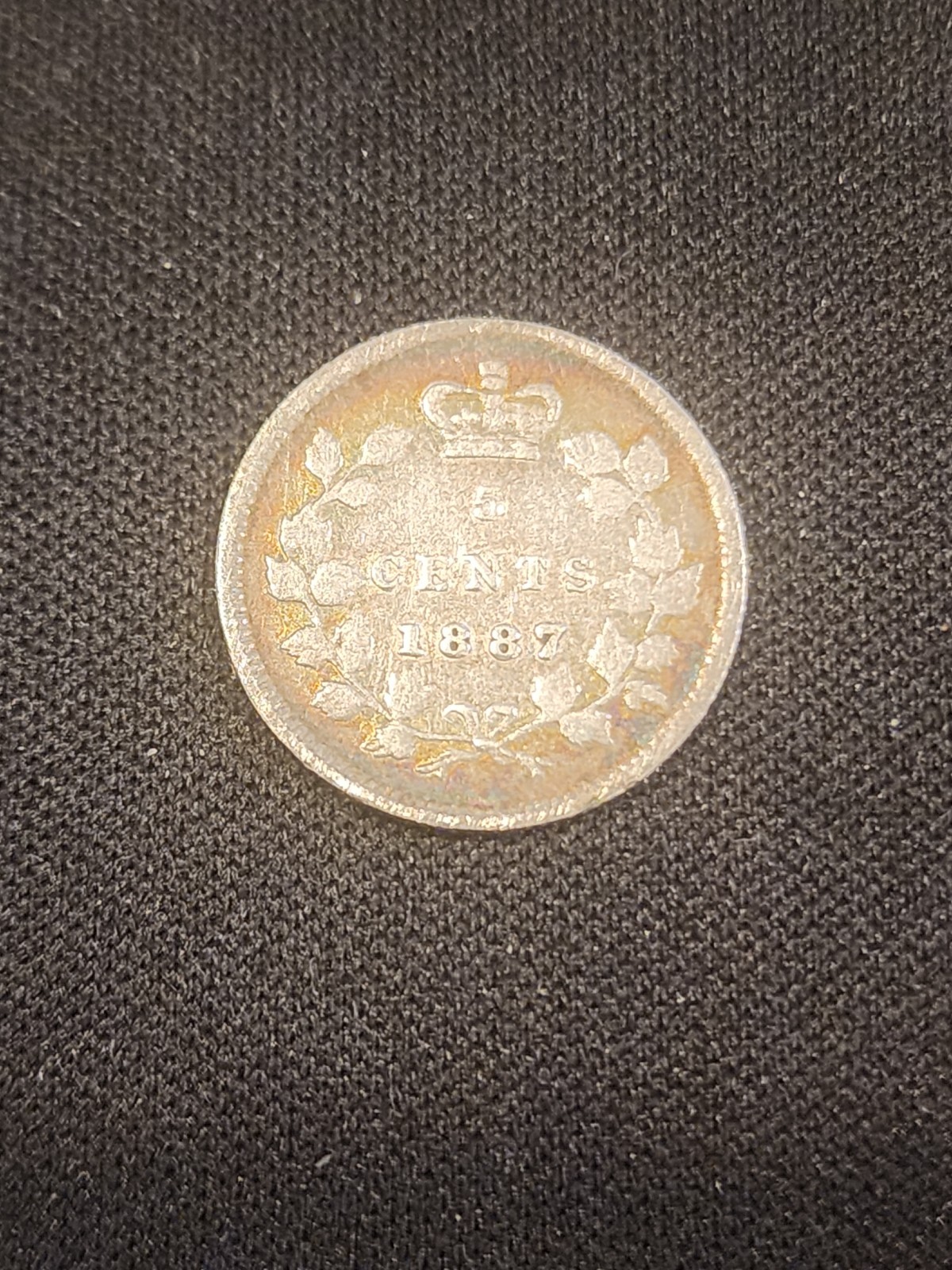 1887 Canada 5 Cents Silver Coin