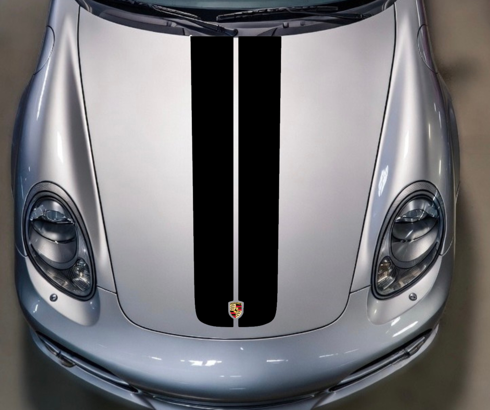 Rally Hood Stripe Decal Graphic Compatible with Porsche Boxster 987 986
