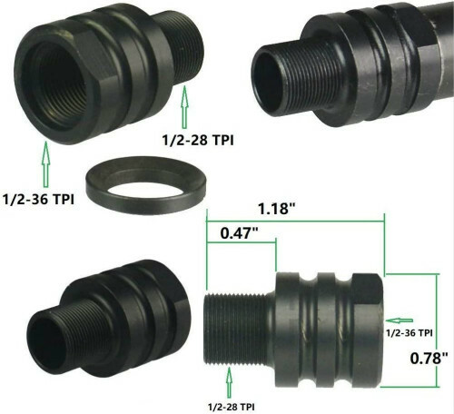 Thread Convert 1/2x36 TPI Thread to 1/2x28 TPI Thread Protector