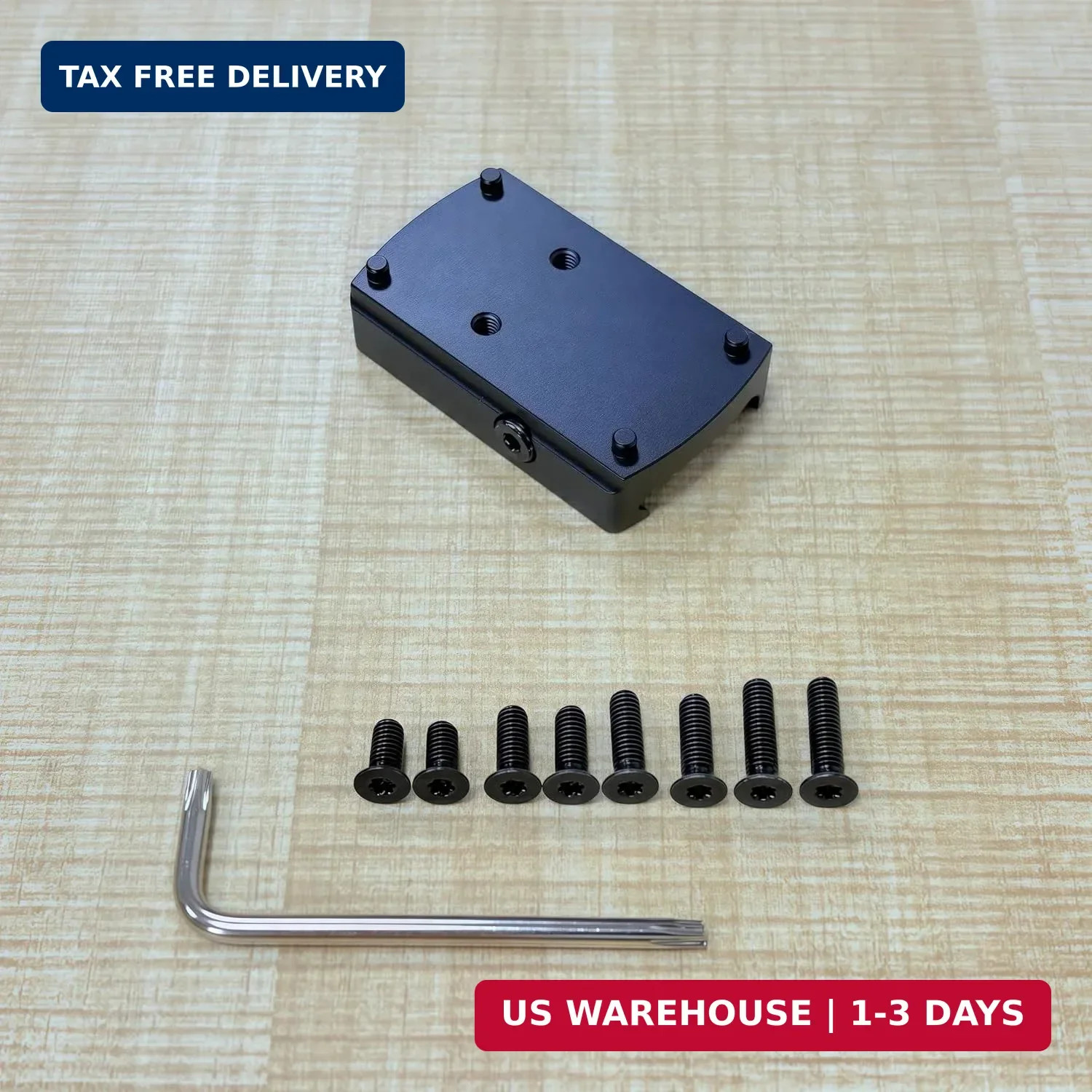 Red Dot Mount Picatinny Rail Adapter Plate Low Proflile Compatible with Vortex V