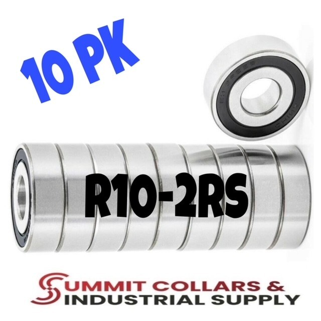 R10-2RS C3 EMQ Premium Sealed Ball Bearing, 5/8"x1-3/8"x0.3438" R10rs (10 QTY)