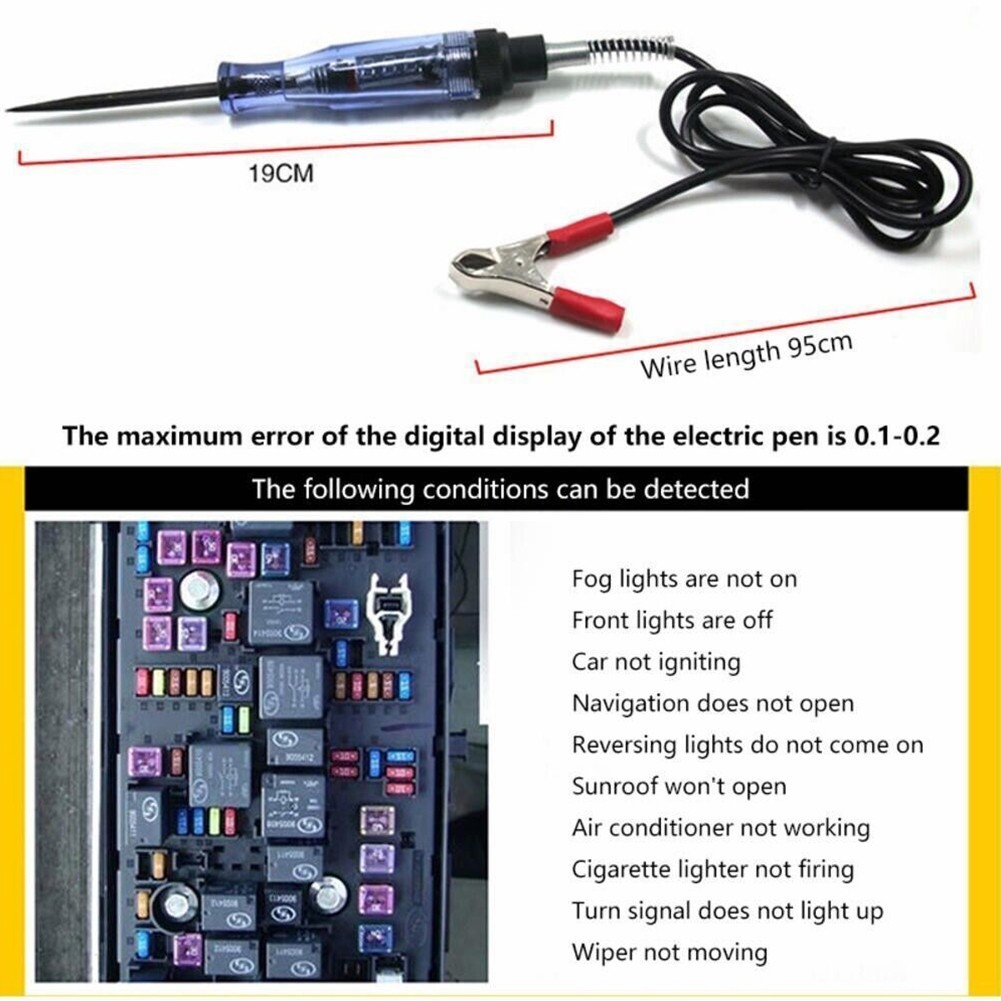 Voltage Tester Car Circuit Tester Electrical Maintenance Measuring Pen