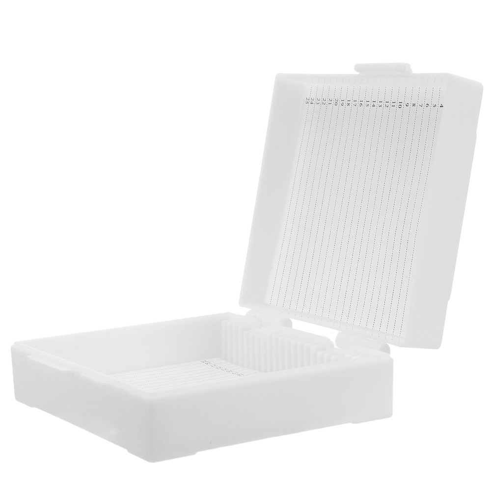 Microscope Slide Case Accessories Storage Organizer Plastic Rectangle Holder