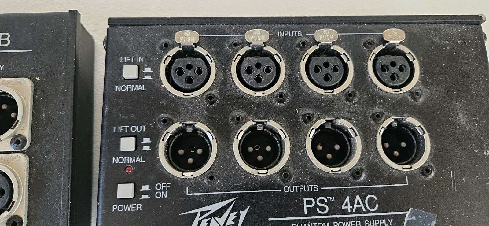 Peavey PS 4AC & PS 2B Phantom Power Supply Lot Untested As Is