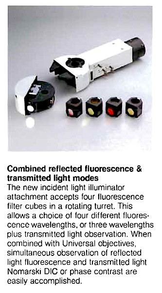 Olympus BX Microscope U-URA Fluorescence Vertical Illuminator w/ UCLW Optimizer