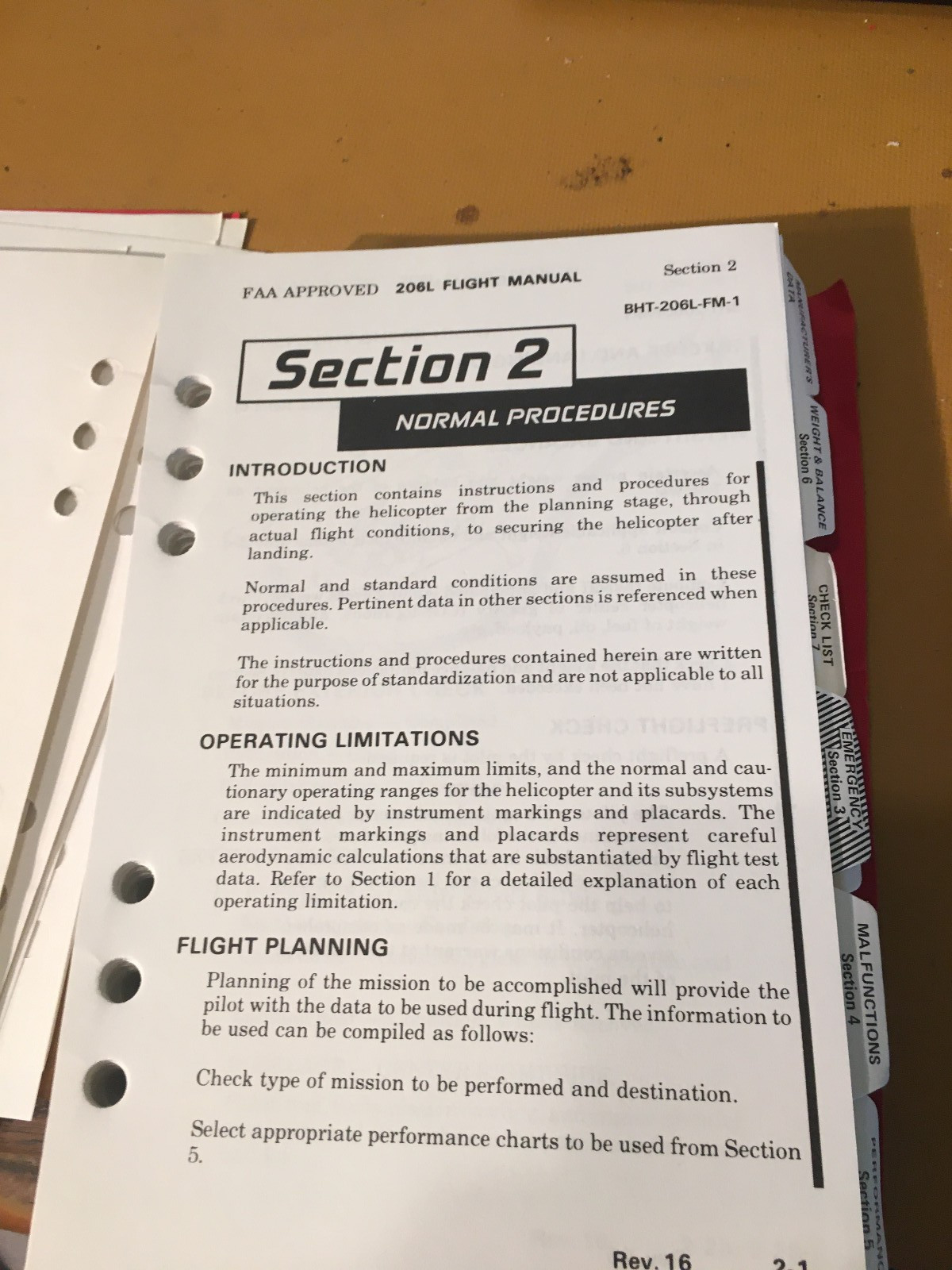 Bell 206L Long Ranger Pilot's Flight Manual