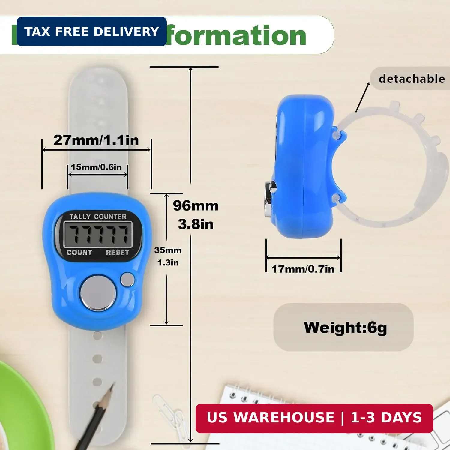 Electronic Tally Counter - 10 Pack Digital Clicker with 5-Digit LCD Display FAST