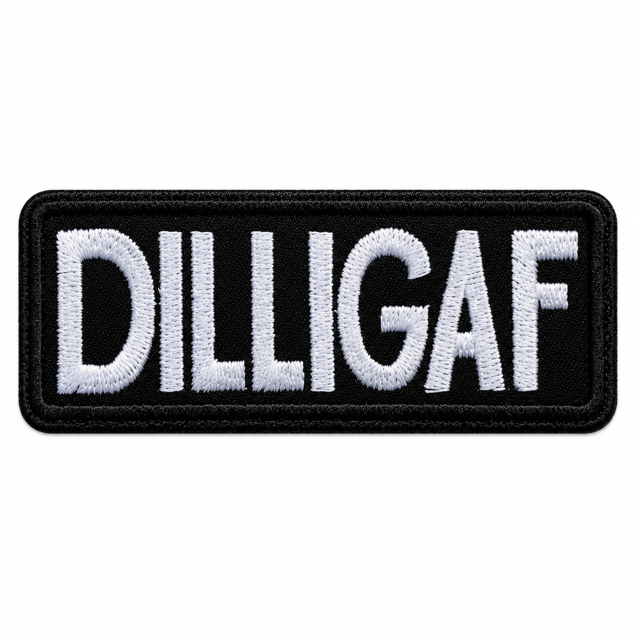 DILLIGAF 4" W x 1.75" T Iron/Sew On Decorative Patch