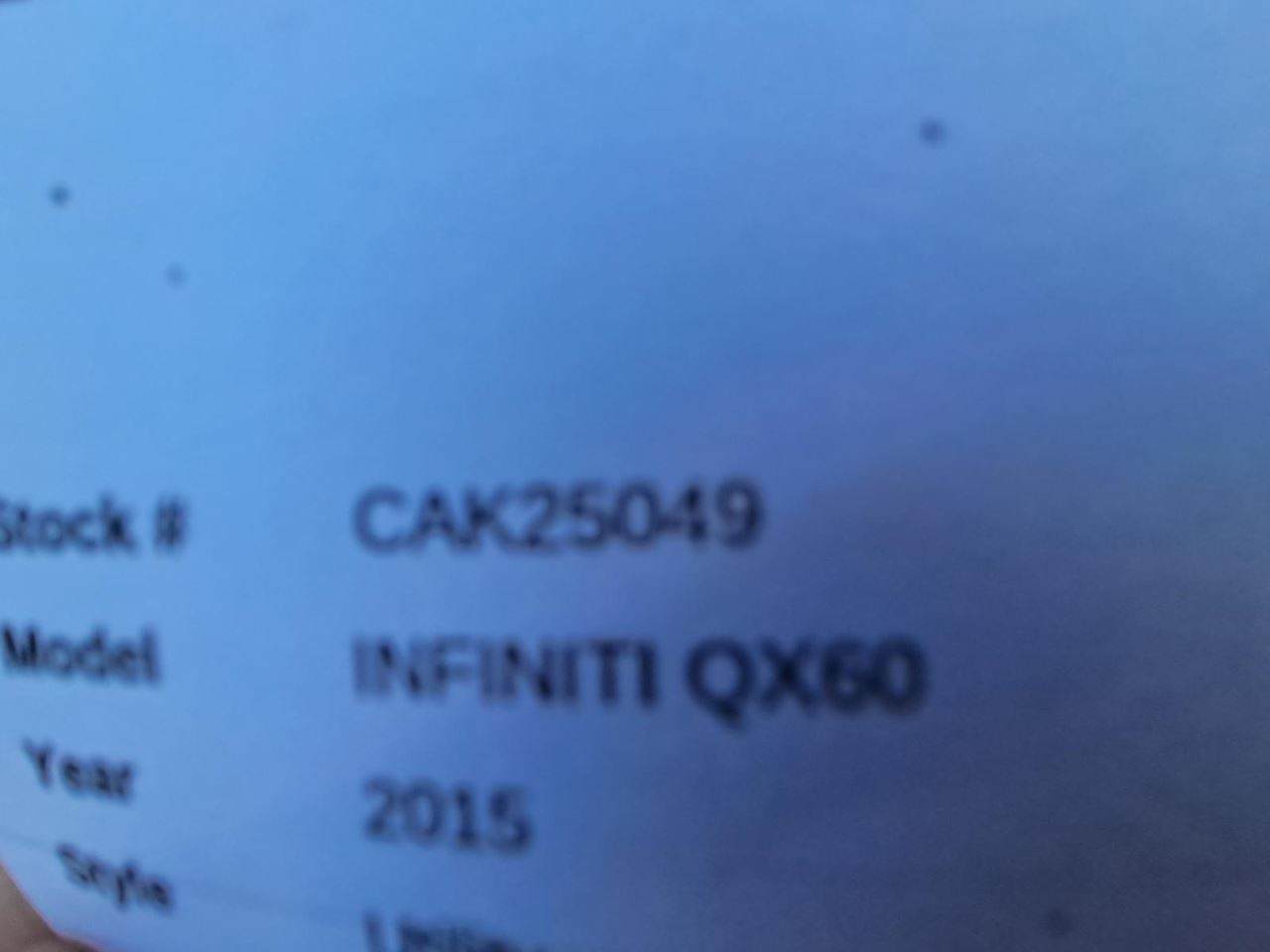 QX60 2015 Glove Box 4873619