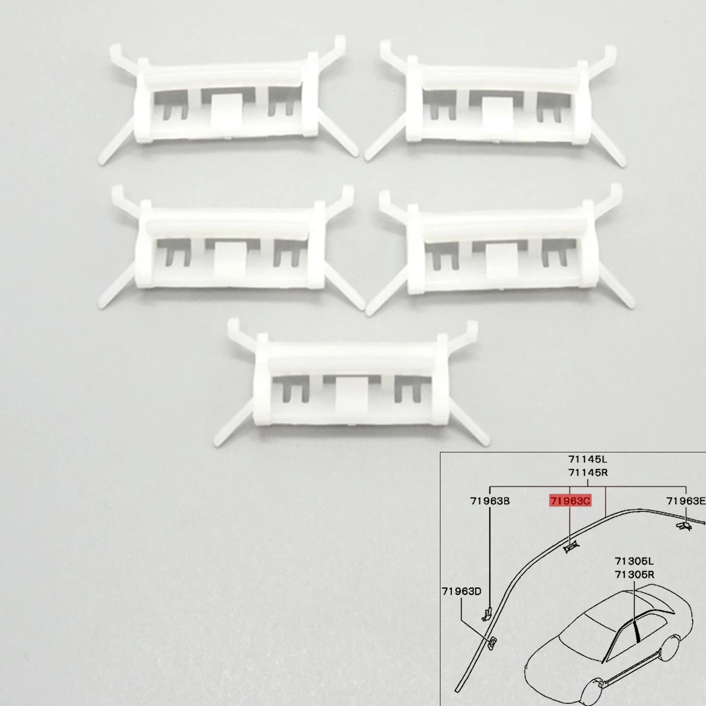 Roof Rack Drip Moulding Fix Snap Clip Trim For Mitsubishi Lancer CK2 CK4 Mirage