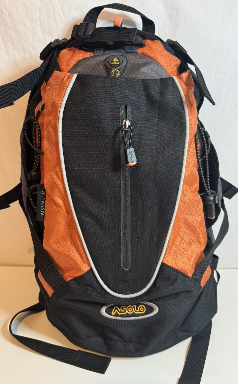 Asolo Backpack Fastrail 30 Camping Hiking Orange Black Adjustable Straps