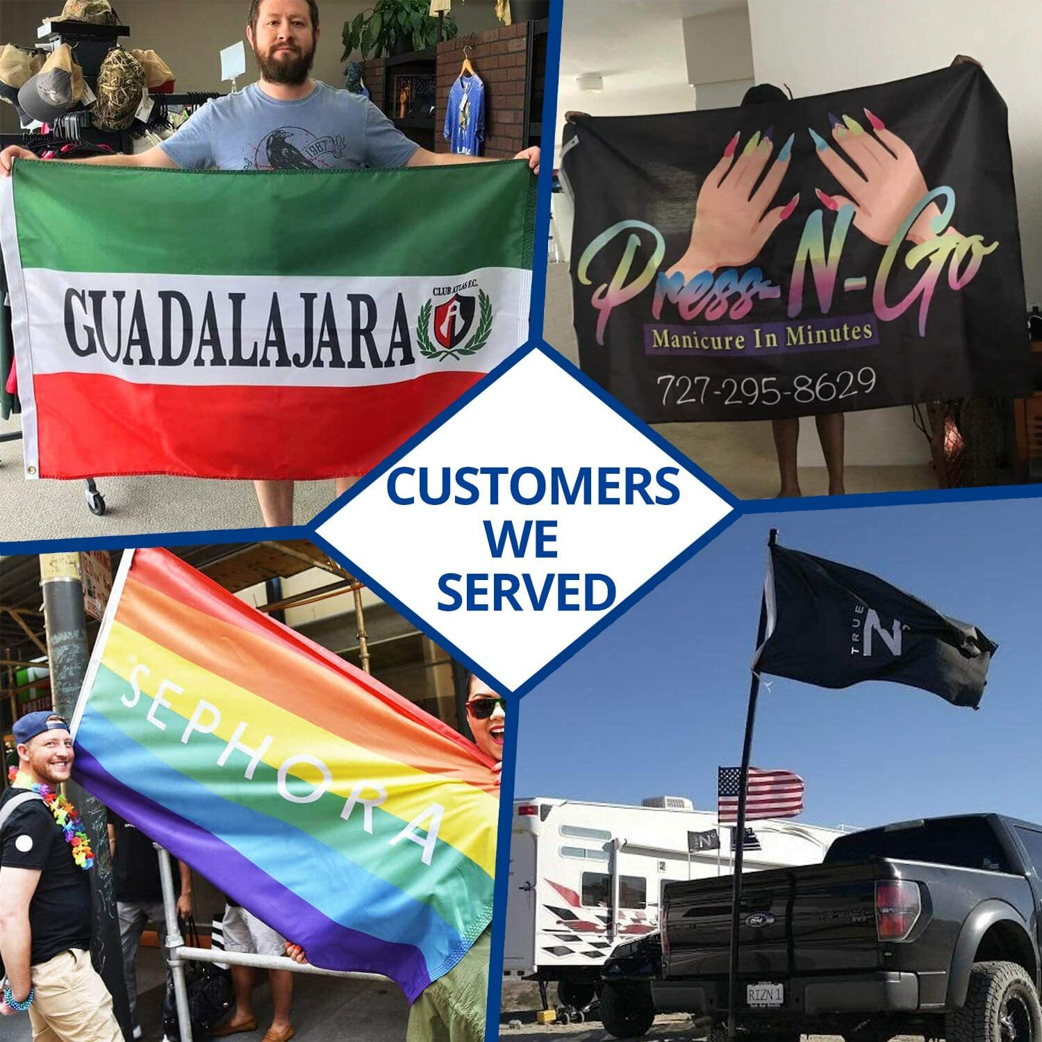 Anley Custom Flag Personalized Flags Banners - Print Your Own Logo Image Text