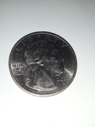 ERROR - 2023 D - Jovita Idar Women's Quarter  Reads “In Cod We Trust”