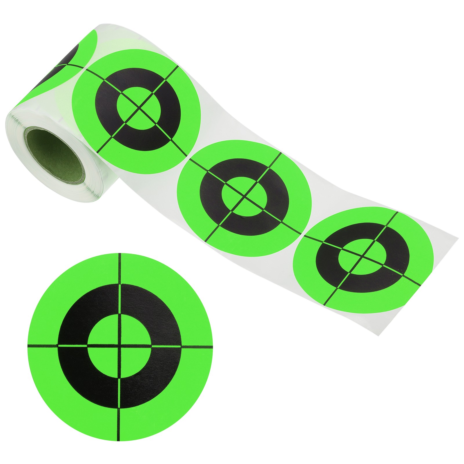 1 Roll Circle Splatter Target Stickers 3", Green/Black Style 9