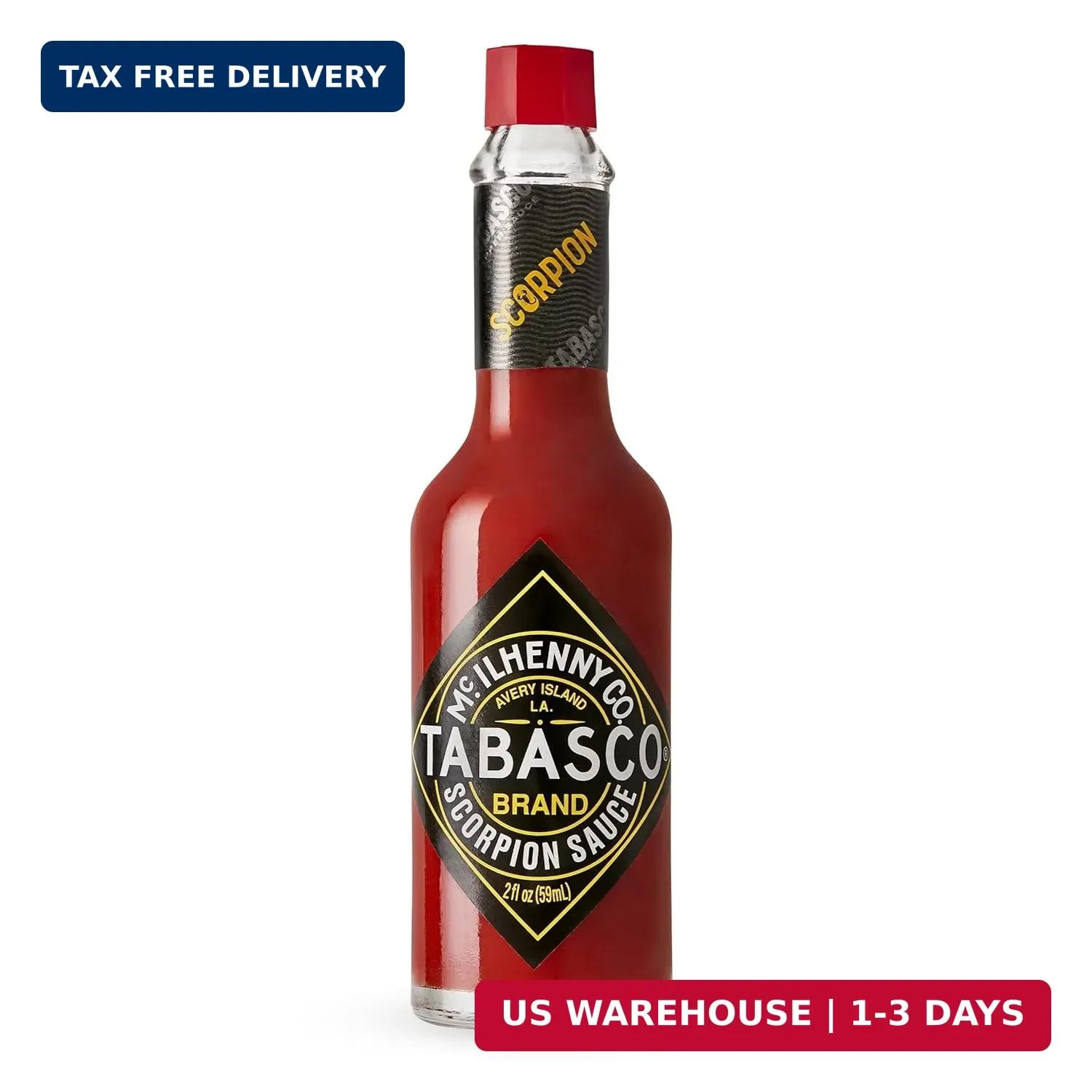 TABASCO Brand Scorpion Sauce, Fiery & Intense Hot Sauce, Glass Bottle, Bold & Ho