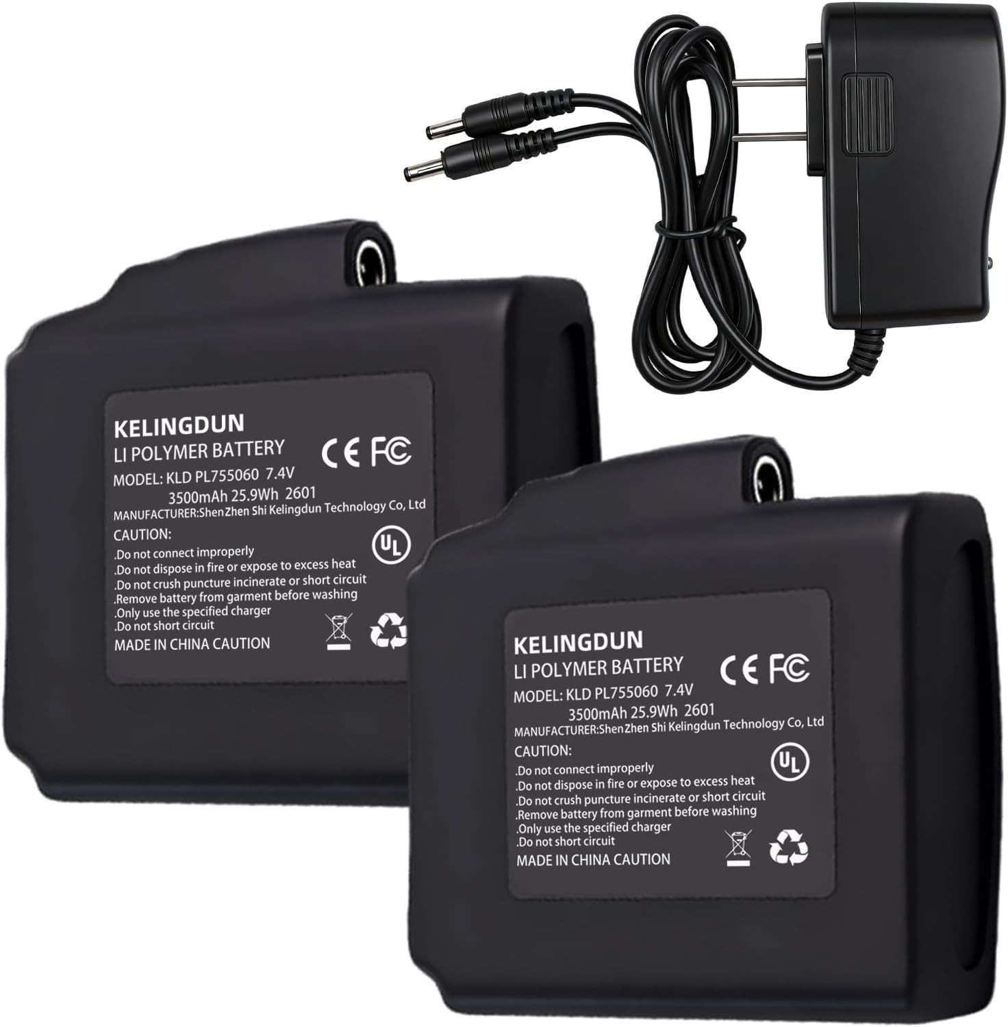 7.4V 3500mAh Li-Polymer Rechargeable Battery Pack Replacement Set Compatible wit