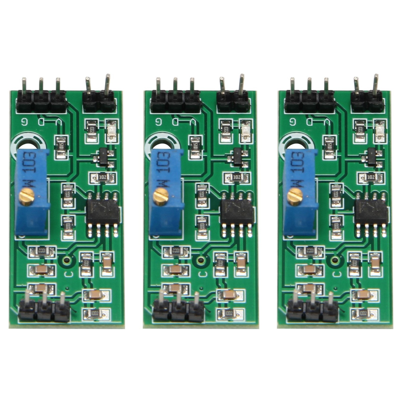 3Pcs LM393 3.5-24V Voltage Comparator Module with LED Indicator High Level2302