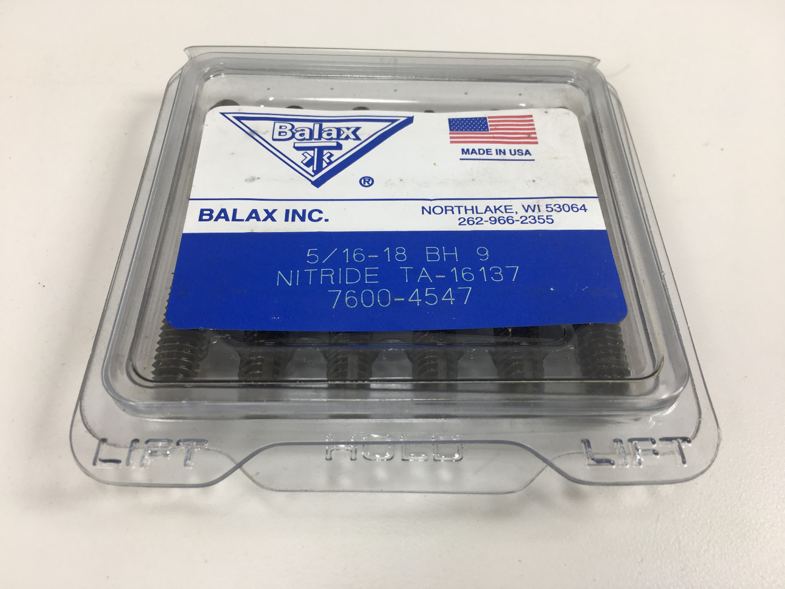 Balax 5/16-18  BH 9 Bottom Thredfloer Thread Forming Taps-Nitride Finish QTY 6