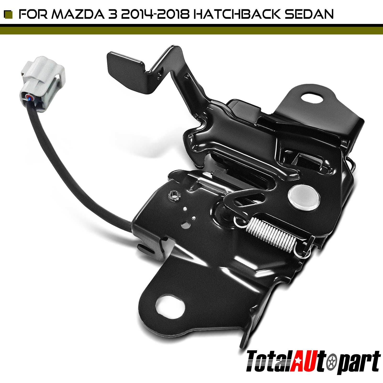 Hood Latch Lock w/ Alarm System for Mazda 3 2014 2015 2016 2017 2018 Front Side