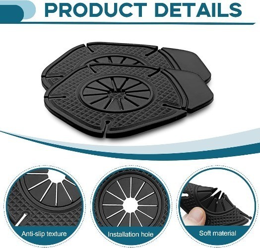 2PCS Car Windshield Wiper Arm Hole Silicone Protector Pad, Front Color: black
