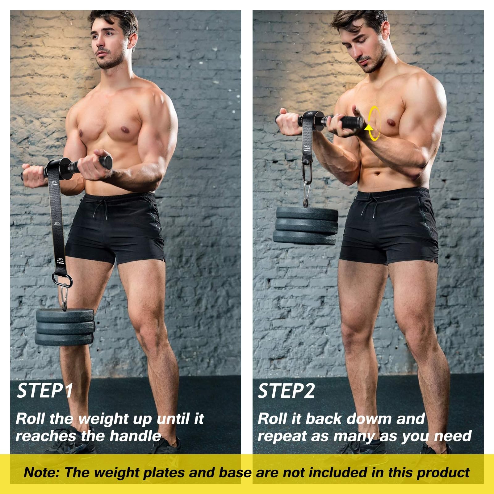 Forearm Strengthener and Wrist Roller with Quick Locking Mechanism - Durable ...