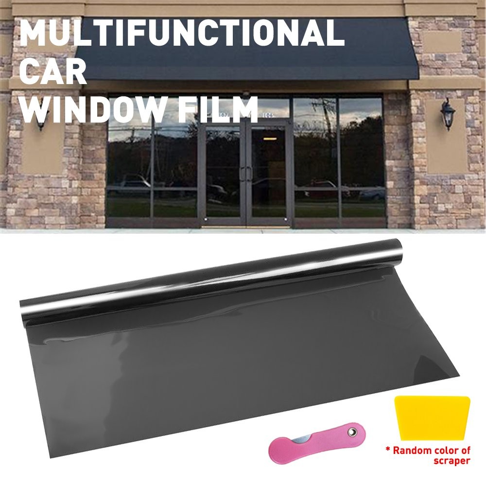 Uncut Roll Blackout Window Film 20% UV Blocking Thick Black Tinting Sun Cover