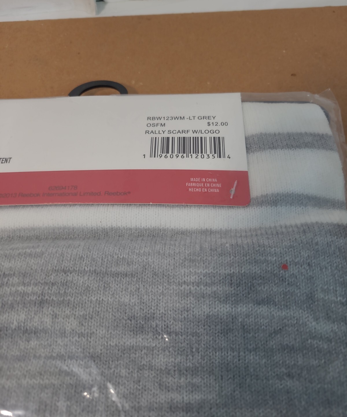 Reebok Set Rally Scarf Fringe and Beanie Fleece Lined Pompom Soft NEW with Tags