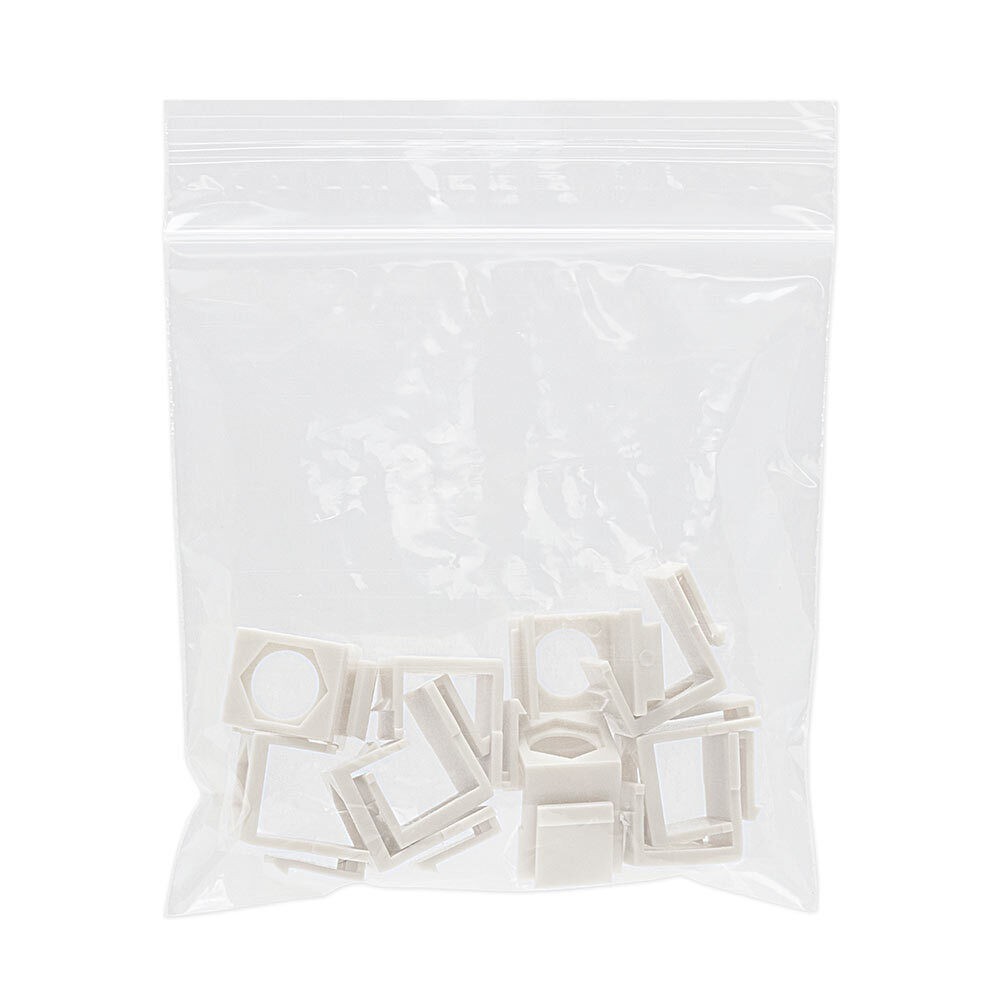 40 Pack Blank Keystone Jack Insert With Hole for RCA F-Type BNC Connector White