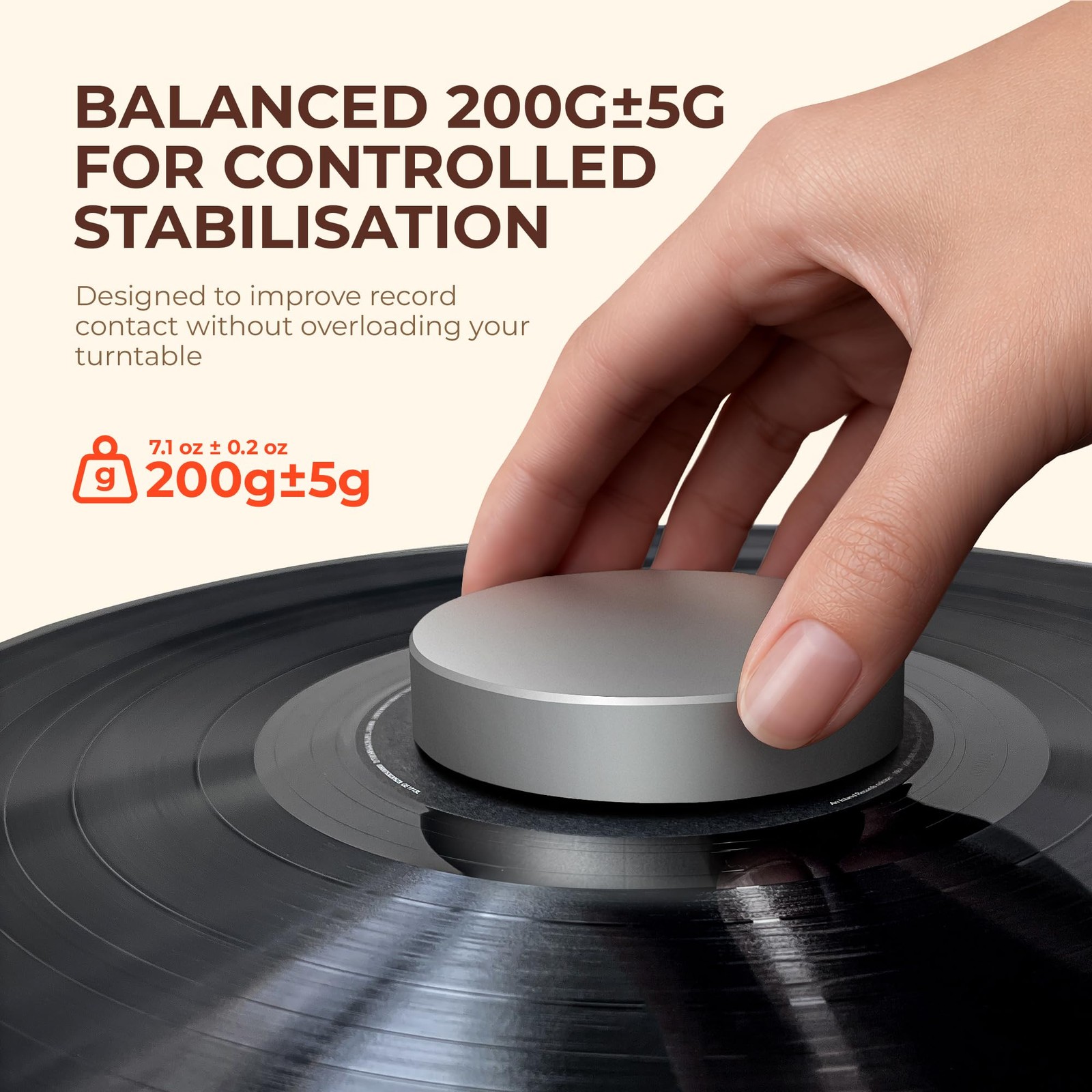 Qlearsoul Record Weight Stabilizer Silver 200g