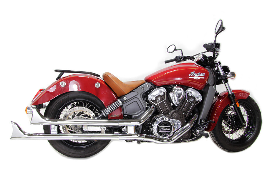 Indian Straight Fishtail Set Chrome fits Harley Davidson